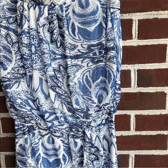 Cynthia Rowley strapless blue and white maxi dress - Picture 6 of 6